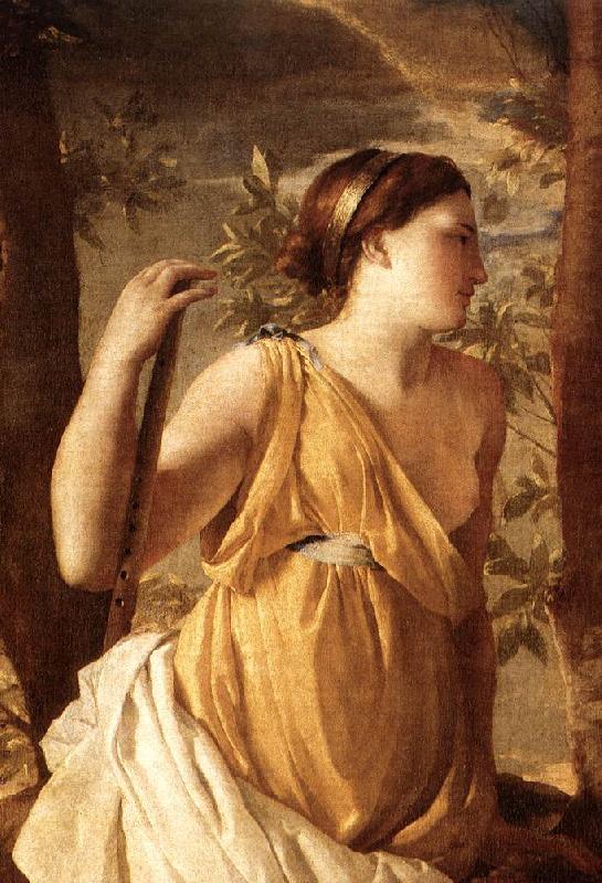 POUSSIN, Nicolas The Inspiration of the Poet (detail) af oil painting image